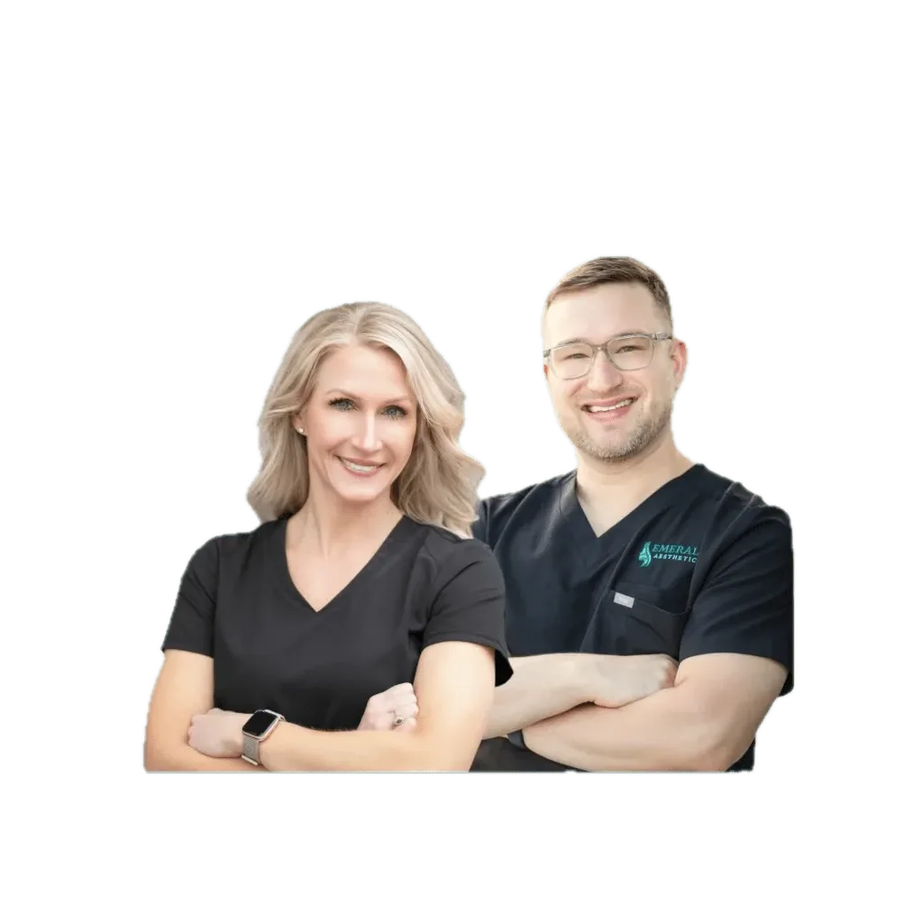 Lisa Minor and John Reichert, owners of Emerald Aesthetics