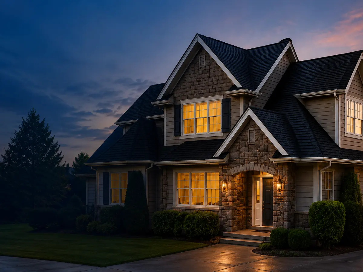 The finished roof, photographed by the homeowner